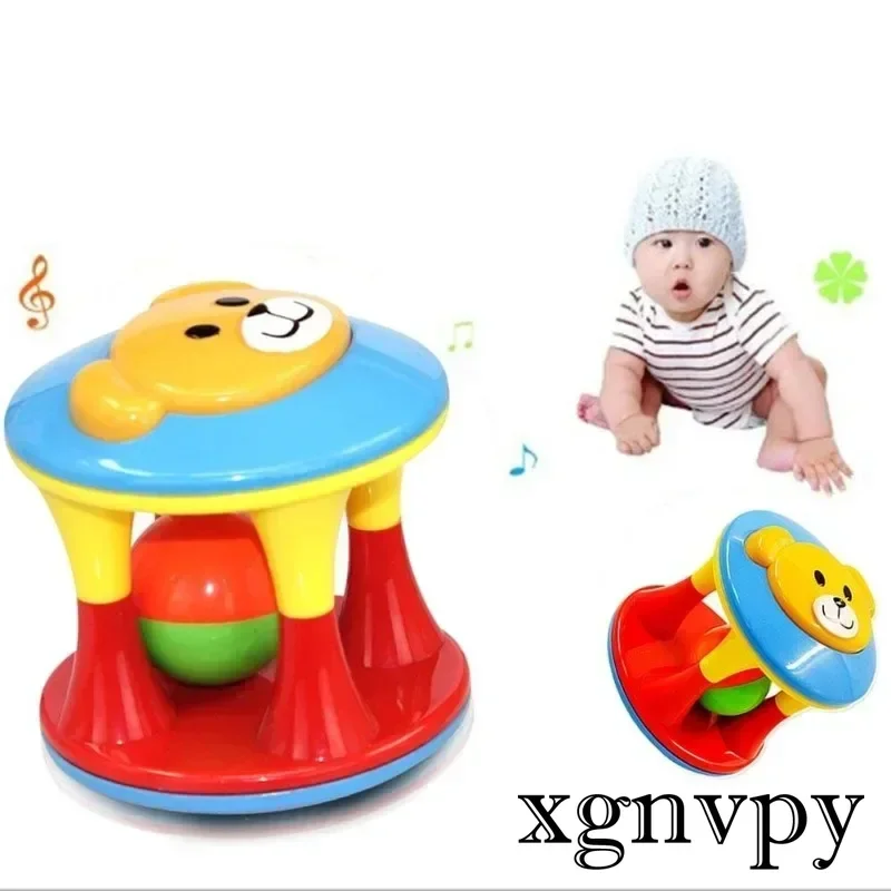 Xgnvpy Baby Toys for Children Animal Ball Double-headed Bear Bells  Mobile   Rattle Infant Develop  Intelligence