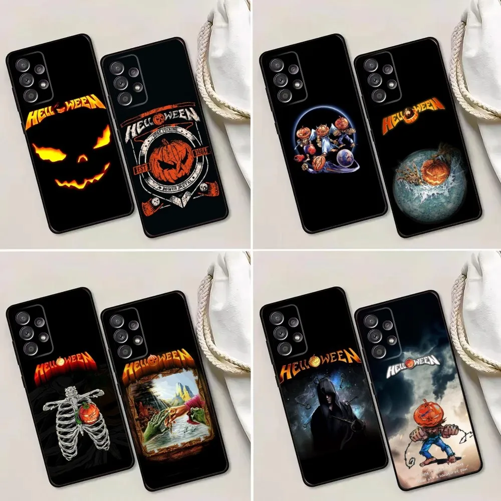 Band H-Helloween Phone Case For Samsung Galaxy A13,A21s,A22,A31,A32,A52,A53,A71,A80,A91 Soft Black Phone Cover