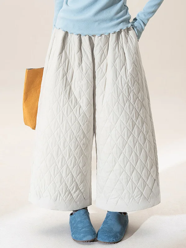 Pantalon rétro à carreaux en coton, jambes larges, décontracté, taille haute, jambes droites, avec kets, coupe ample pour femmes d'âge moyen