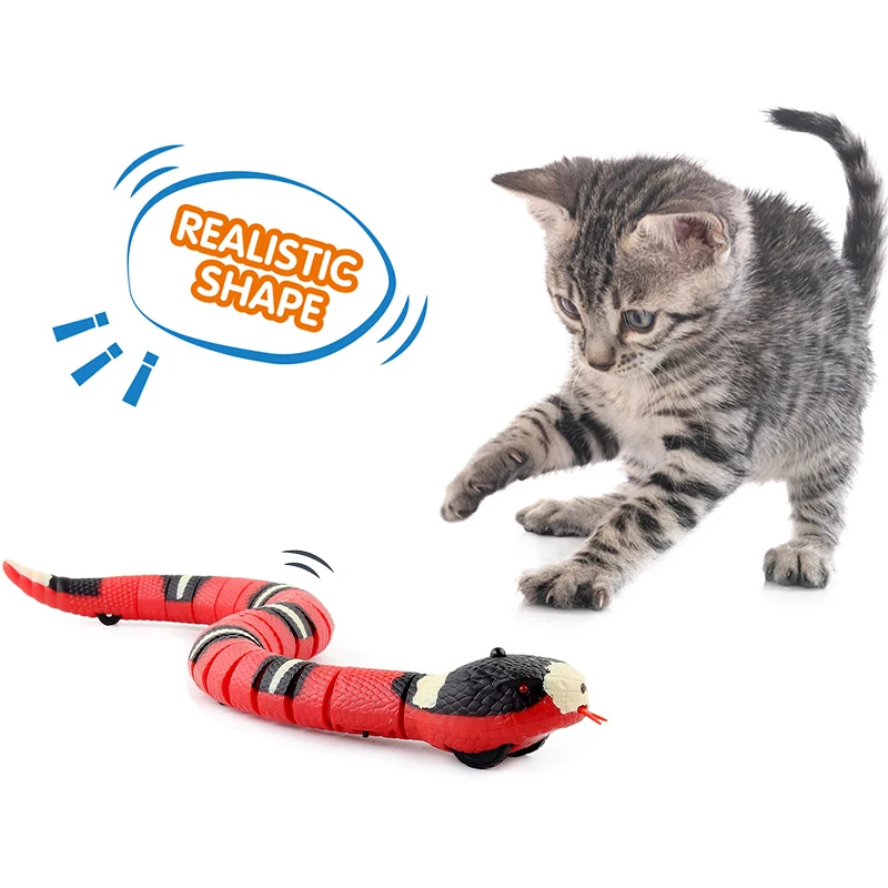 39cm Automatic Cat Toys Eletronic Snake Interactive Toys Smart Sensing Snake Tease Toys For Cats Dogs Pet Kitten Toys