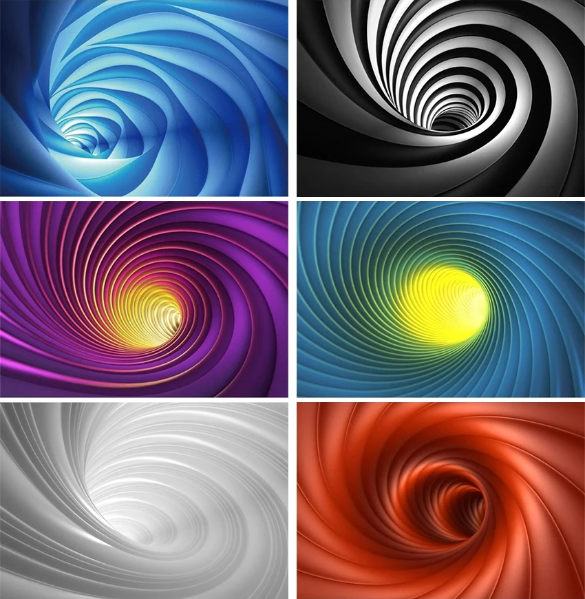 

Custom Photography Backdrops Spiral Swirl Space-time Tunnel Diverse Scene Photo Backgrounds Studio Photoshoot Props Photozone