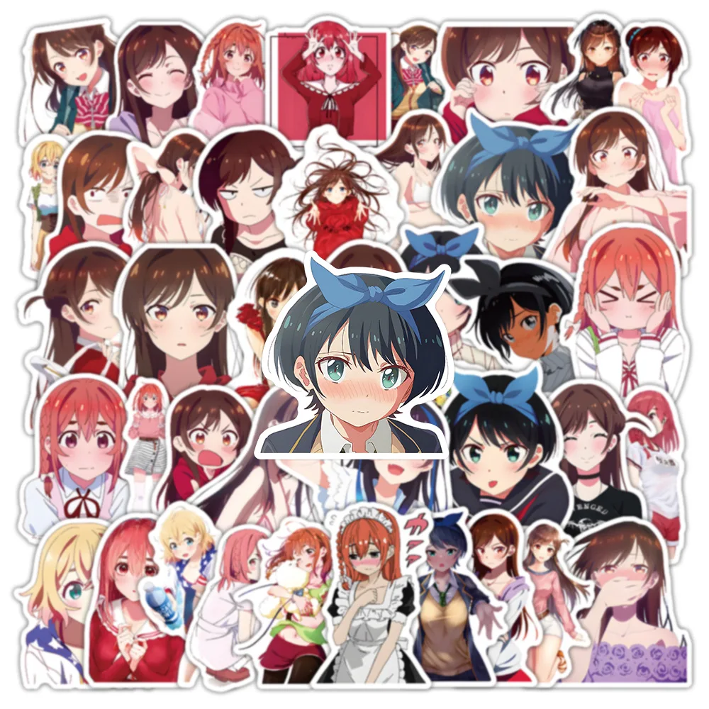 10/30/50PCS Comic Rent-A-Girlfriend Anime Sticker Personalized Creative Decoration Refrigerator Water Cup Phone Case Sticker