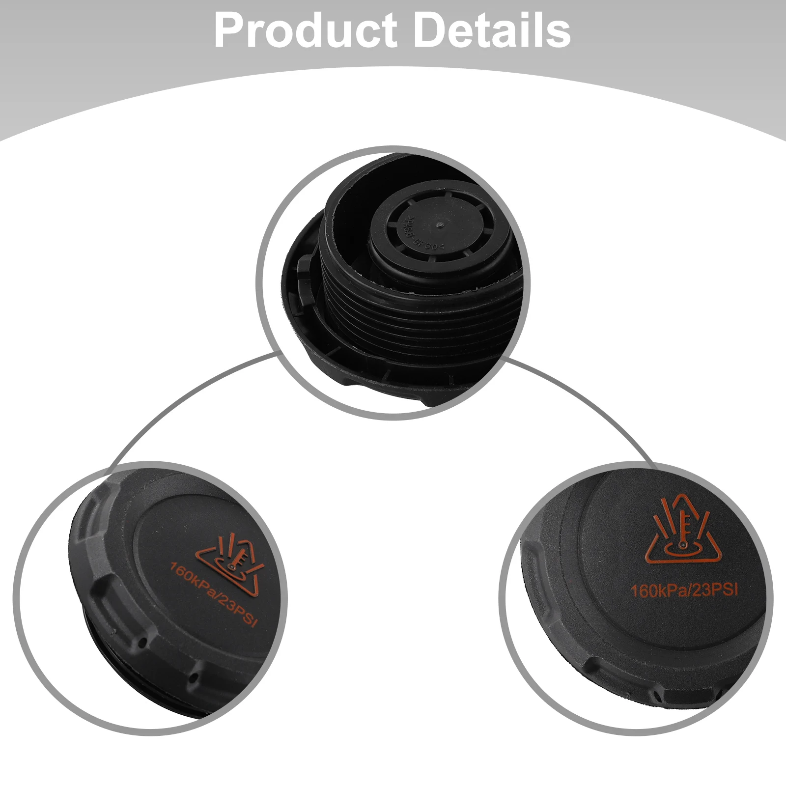 

For Golf 8 MK8 Cover Water Tank Cap Black Plastic Parts Repair Replacement Spare Accessories Coolant Expansion Easy Installation