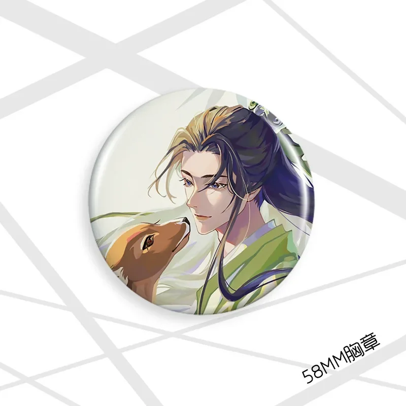 Anime The Scum Villain’s Self-Saving System Shen Qingqiu Luo Binghe Brooch Pin Cosplay Badge Accessories For Clothes Backpack