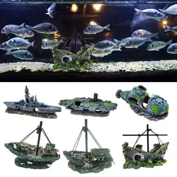 Craft Sinking Wood Landscaping Accessories Fish Tank Decoration Aquarium Ornament Fish Hiding Cave Wreck Ships