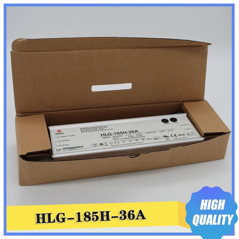 HLG-185H-36A 185W 36V5.2A Waterproof Power Supply For MEAN WELL LED Street Lamp PSY