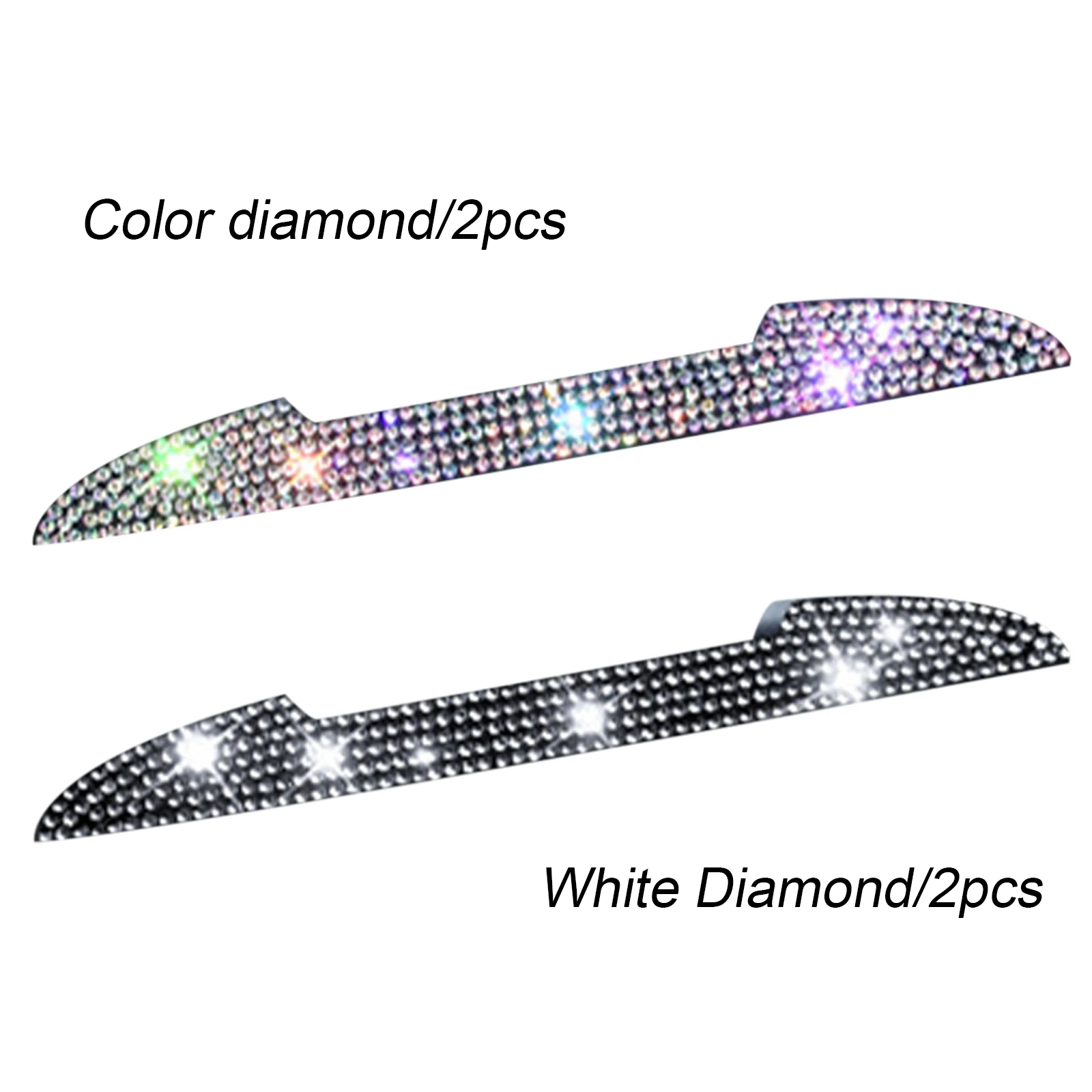 2PCS Diamond Car Rear View Mirror Sticker Car Decal Sticker Decal Stripe Sticker Bling Pink Car Accessories for Woman