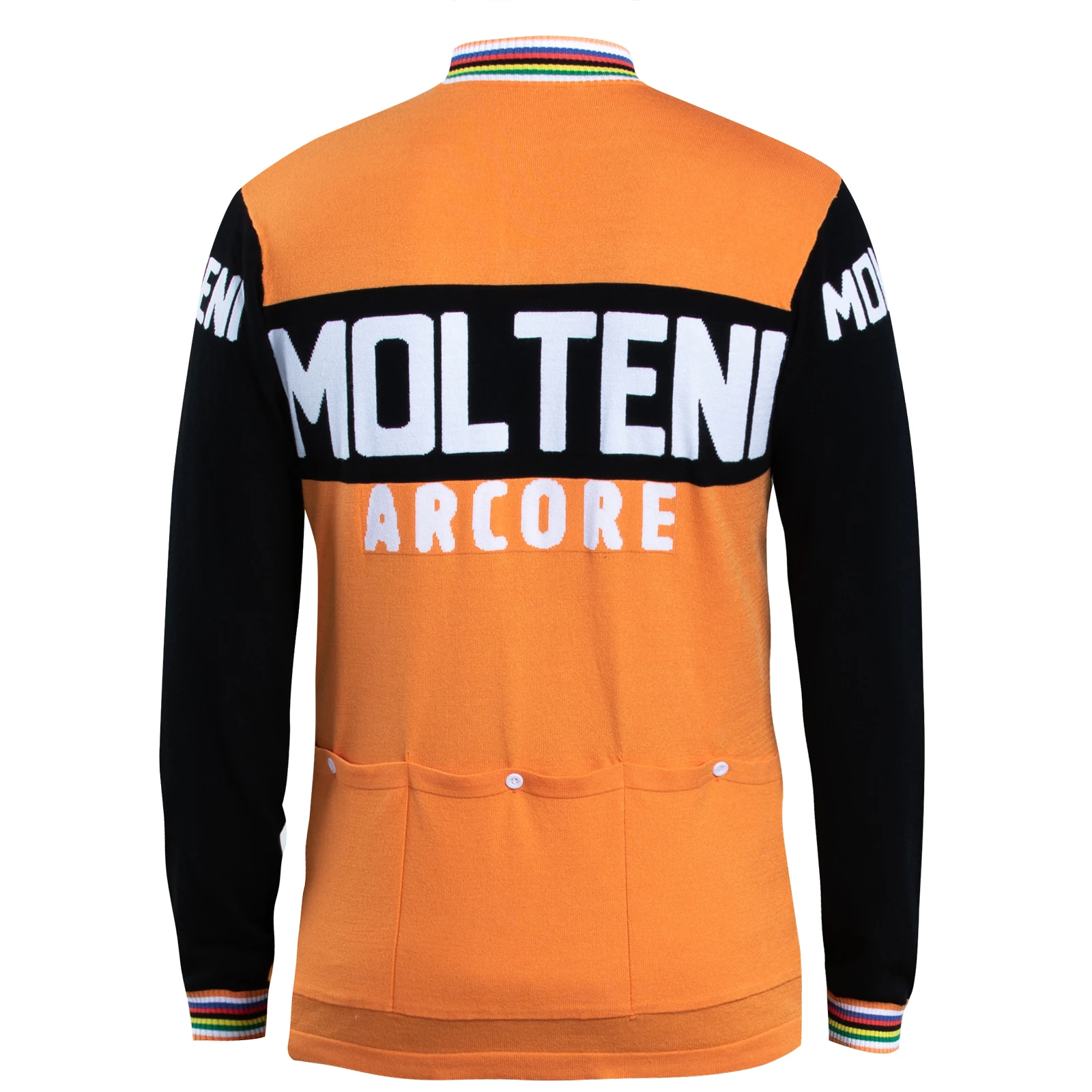 Molteni Arcore Merino Wool Long Sleeve Retro Cycling Jersey