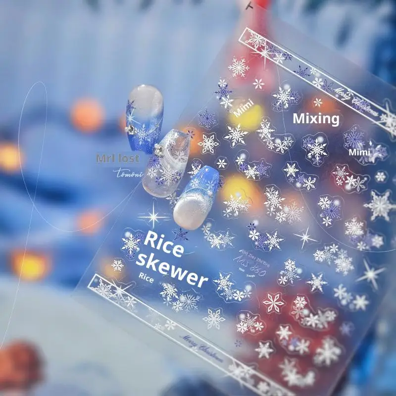 الدانتيل ندفة الثلج مسمار الفن ملصقات الحديثة بسيطة مسمار ملصقات الدانتيل ندفة الثلج زخرفة مسمار الفن ملصقات الديكور