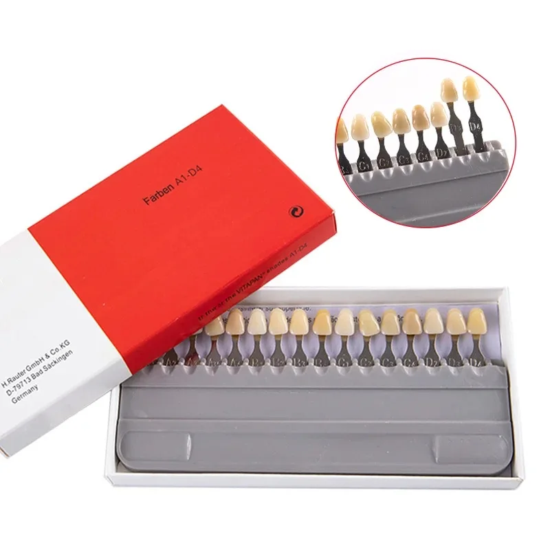 Tooth Whitening Products Guide Dental colorimeter 16 Colors Tooth Model Colorimetric Plate A1-D4 Tooth Shape Design