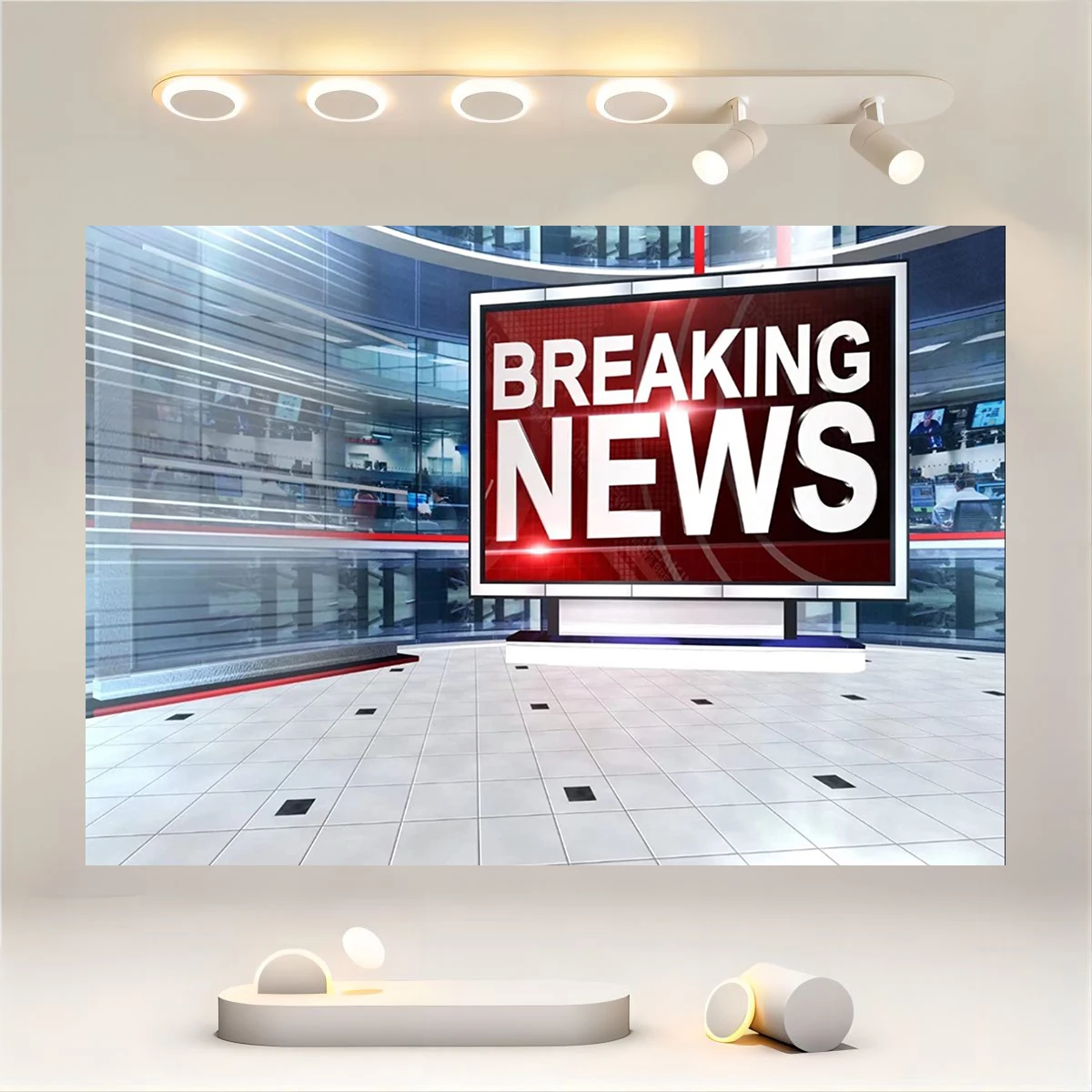 News Broadcast Background TV Program News Broadcast Photography Media Monitor Equipment Interview Stage Video Background