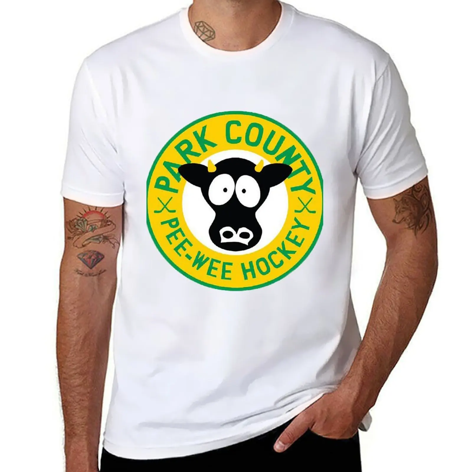 

South Park Cows Pee Wee Hockey T-Shirt funny t shirts man man t shirt cotton man t shirts high quality luxury brand T-Shirt