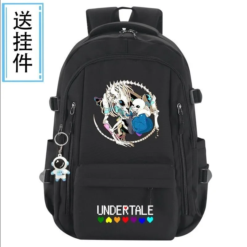 Breathable mesh, 31×44×19cm Black Grey Red Blue, Undertale Sans, Student Kids Teens School Bags, Anime Backpacks Girls Boys