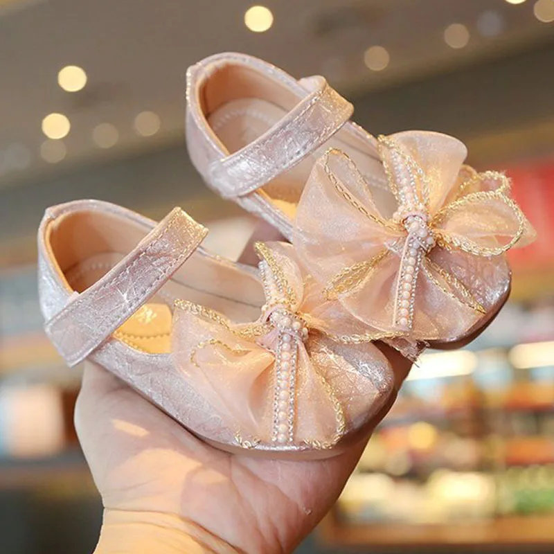 

Girls Party Shoes Princess Shoes Pu Leather Baby Shoes For Children Fashion Bow Kids Girls Sandals