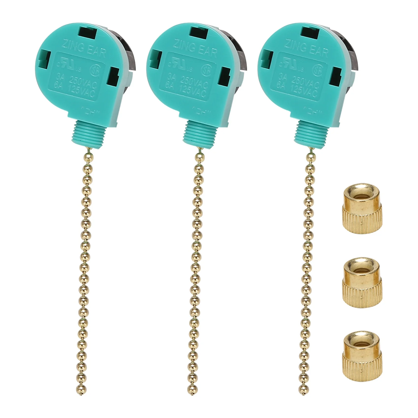 DT56 3 Pack Ceiling Fan Switch Switch Replacement Speed Control for Ceiling Fan Light, Wall Lamps, Cabinet Light A ZE-268S6