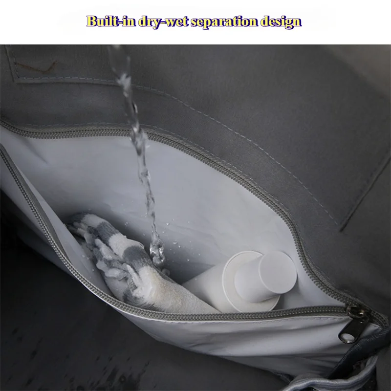Large Capacity Mommy Backpack Waterproof Diaper Bag with Wet Dry Separation Compartment Sleeve Baby Care Nursing Travel Backpack view 5