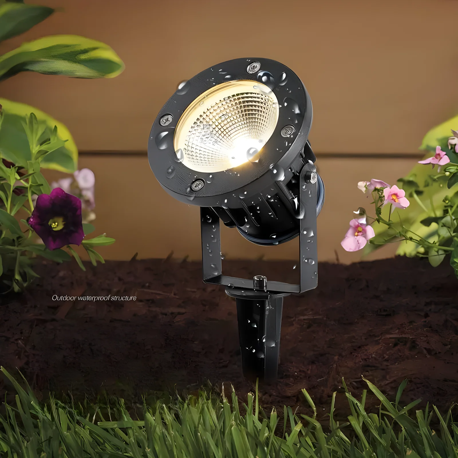 Outdoor LED 7W12W20W StakeLawn LightAC85-265V IP65WaterproofGarden LightingTerrace Courtyard Decoration Path Spotlights DC12-24V