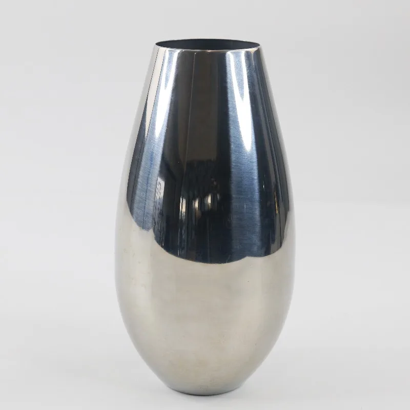 Exquisite rectangular vase container, simple style flower vase, tall tube, elegant stainless steel vase