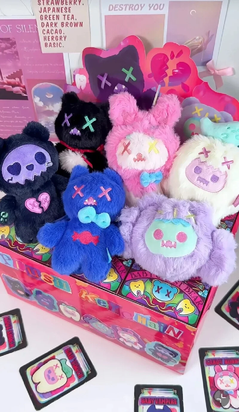 

Shinwoo Ghost Bear Vampire Candy House Series Blind Box Cute Cartoon Doll Handmade Pendant Backpack Pendant Decorative Toy Gift