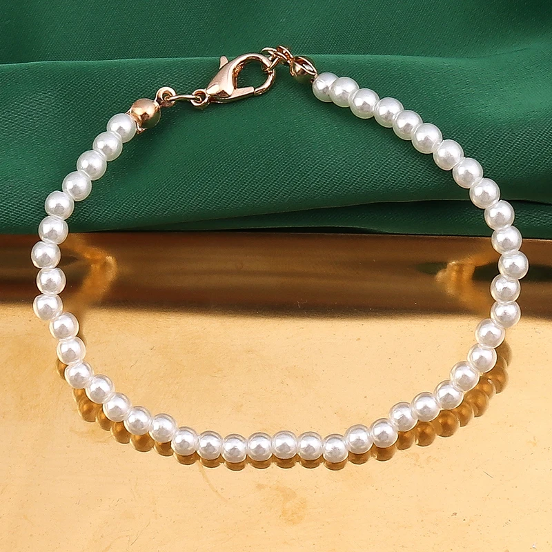 Aihua 4/6/8/10/14mm Koreanische Elegante Perle Perlen Armband für Frauen Trend Imitation perle Armband Hochzeit Schmuck Geschenke – Detail 10