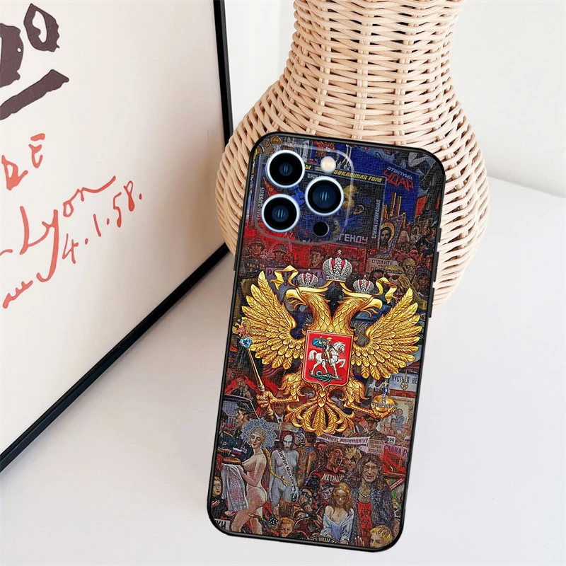 Capa Emblema Nacional para iPhone, Capa para iPhone 11, 12, 13, 14, 15 Pro Max, Mini, X, XS Max, XR, SE, 7, 8 Plus, 2020, 2022