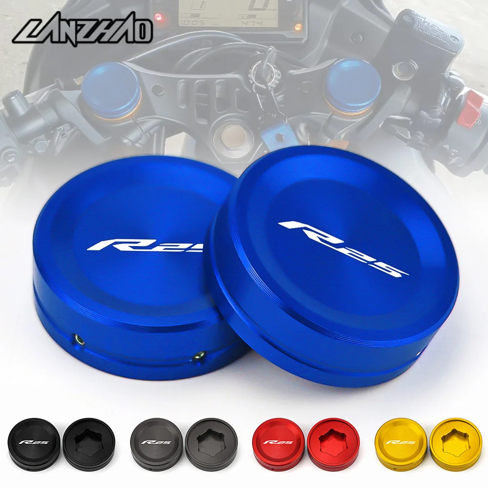 R25 Motorcycle Front Shock Absorber Fork Suspension Top Cover Cap CNC Accessories for Yamaha YZF-R25 2013- 2020 2021 2022 2023