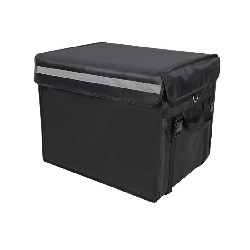 

30L Insulation Box 40cm*30cm*30cm Motorcycle Riding Food Delivery Refrigerated Thickened Black Takeaway Delivery Bags