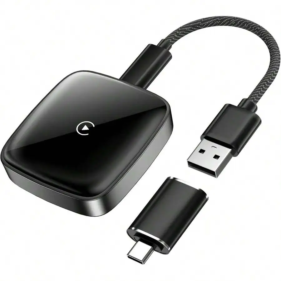 Wireless CarPlay Converter for Factory Systems 2015 Onward – Plug-and-Play USB Adapter Enabling Seamless iOS 10+ & Android 11 In