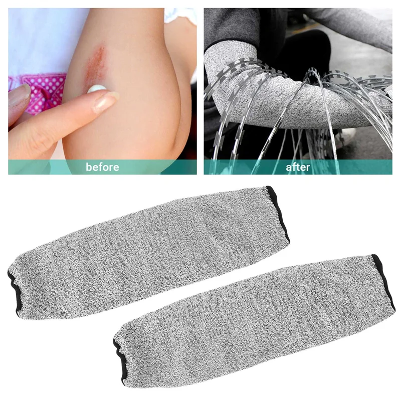 -RRKK 4 пары устойчивых к порезам и ожогам рукавов, защитные рукава, защита для предплечья для тонкой кожи и синяков, 45 см