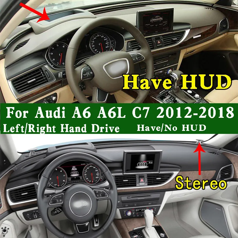 

For Audi A6 A6L 4X8,C7 4XL 4G Quattro 2012-2018 Dashmat Dashboard Cover Instrument Panel Sunscreen Pad Anti-Dirt Proof Dash Mat