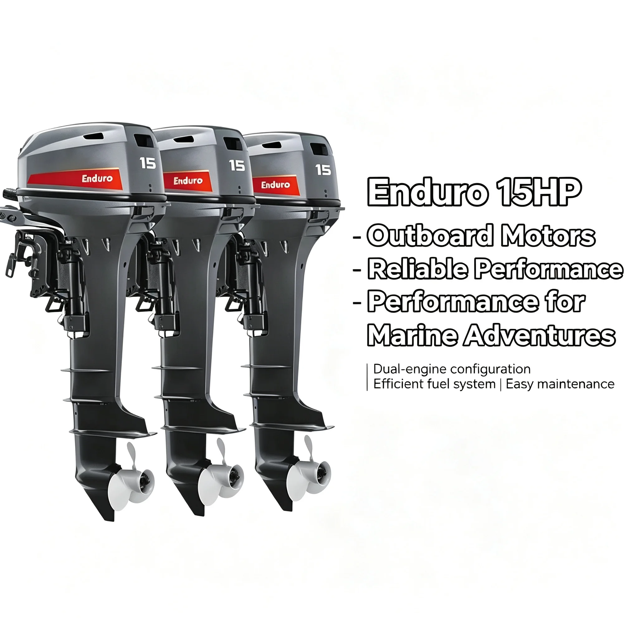Factory Direct 2 Stroke 15HP Outboard Motor Marine Boat Engine Compatible With Original for Yamaha Outboard Spare Parts