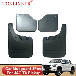 TONLINKER Car Mudguard For JAC T8 Pickup 2021 2022 2023 Mudguards Splash Guards Front Rear Fender Mudflaps  Accessories