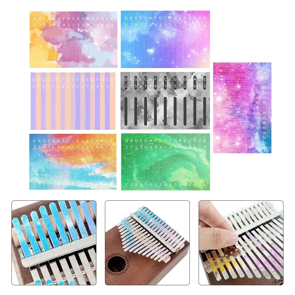 1pc Kalimba Sticker Hot Sale 17 Keys Kalimba Scale Thumb Piano Note Sticker Learner Training Note Tools For Beginner Gifts