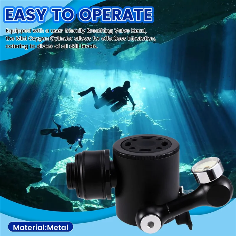 

A12E-0.5L Plus Oxygen Cylinder Diving Underwater Breather Swimming Equipment Breathing Tank Breathing Valve Head