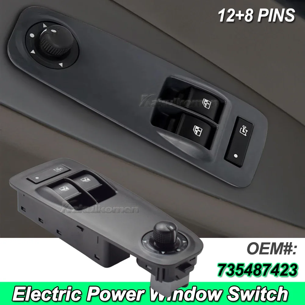 

735487423 Кнопка включения стеклоподъемника для Citroen, релейная перемычка Peugeot Boxer Fiat Ducato Doblo Vauxhall Combo mk3 onwads 2010