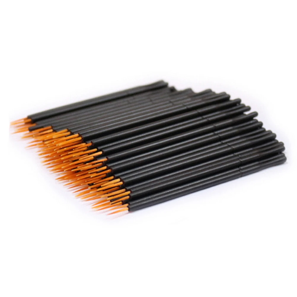 

100 Pcs Disposable Eyeliner Brushes Thin Tip Wand Applicator Liquid Makeup Tools for Eye Lip Line Solvent Eyelash