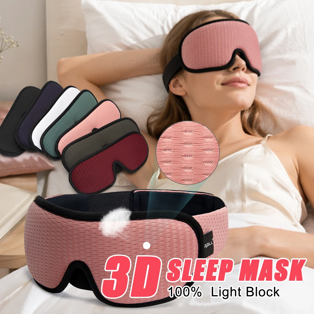 3D Blocking Light Sleep Eye Mask Soft Padded Slaapmasker For Sleeping Aid Eye Mask For Travel Rest Night Breathable Eyepatch