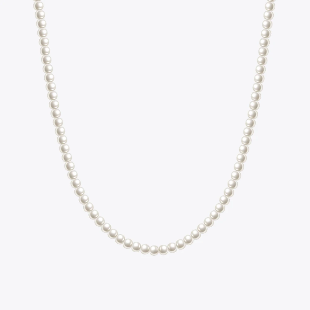 

ENFASHION Collares Para Mujer Imitation Pearls Chain Necklace For Women's Stainless Steel 18k Gold Plated Jewelry Dating P243454