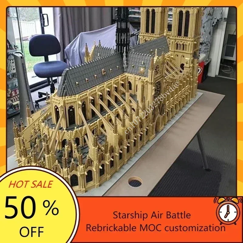 ชุดตัวต่อแบบโมเดิร์น MOC รุ่น Cathedral of Paris Street View จำนวน 63190 ชิ้น ของเล่นเด็กเพื่อการศึกษา เหมาะสำหรับเป็นของขวัญคริสต์มาสหรือวันเกิด