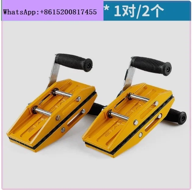 Double Handed Carrying Clamps Granite Tools for Glass Stone Slab Lifting Tool with Rubber for Ceramic Marble