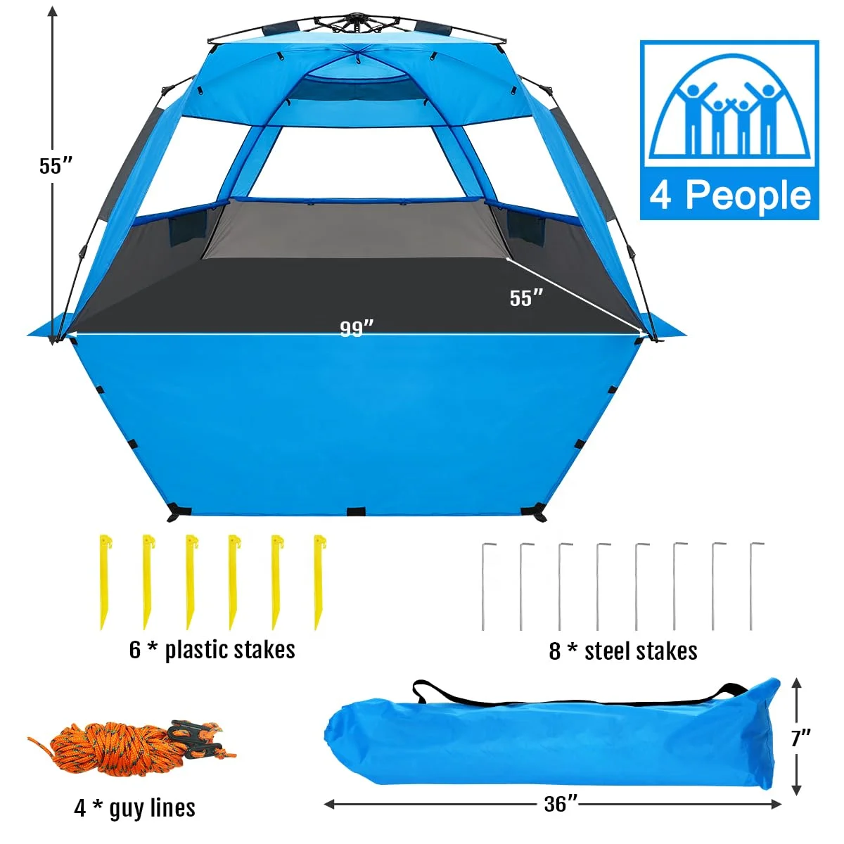 Inflatable Production of Foldable Ultra-light Sunshade Tents for Beach Use