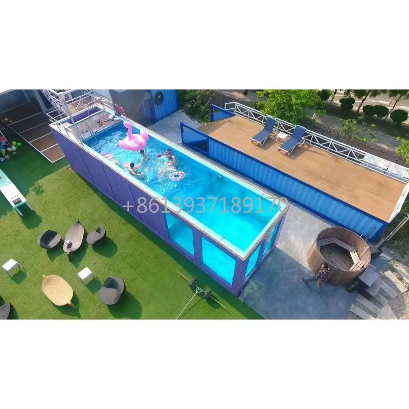 Factory Easy Assembly Prefab 20ft 40ft Shipping Container Swimming Pools for Outdoor