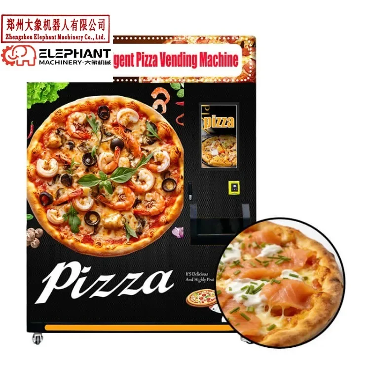 Customized Outdoor 21.5 55 Inch Touch Screen Fast Food Self Service Making Hot Meal The Pizza Vending Machine