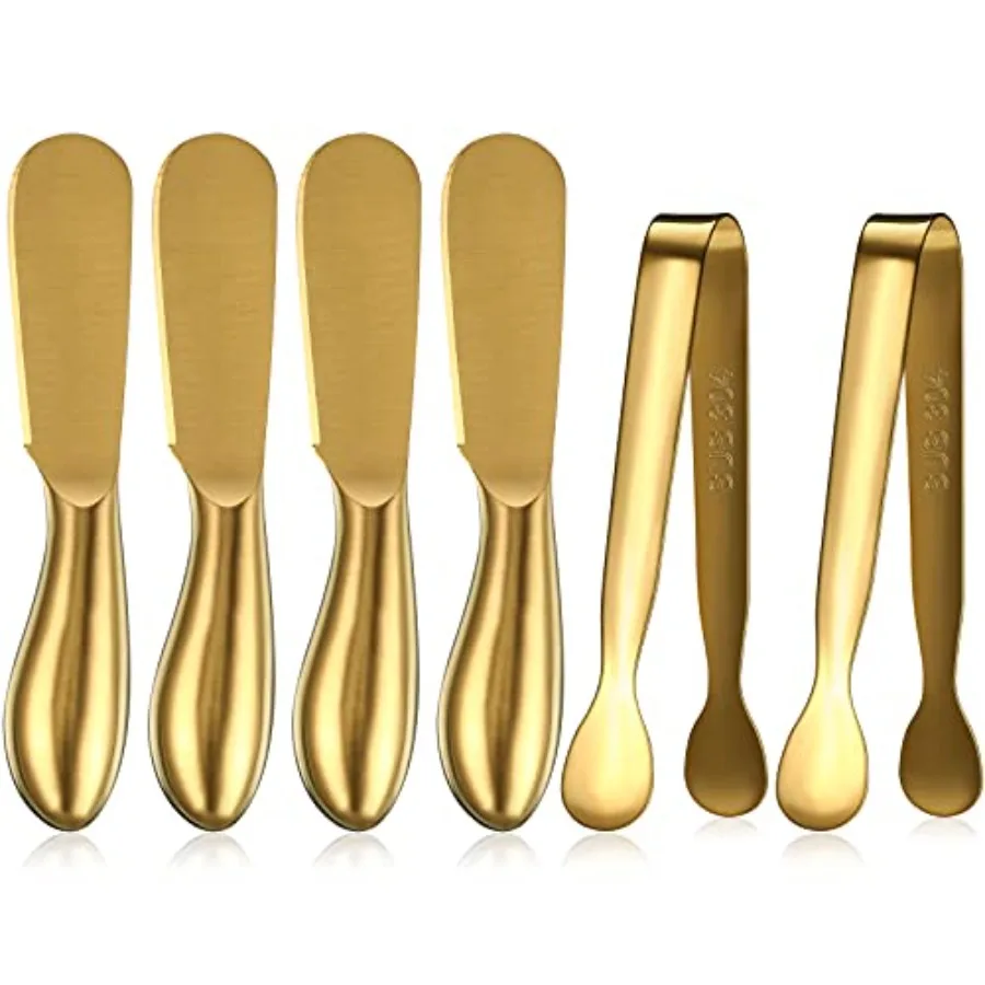 

Набор из 6 шт., нож для сыра из нержавеющей стали, набор сервировочных щипцов с ручками для масла, сыра, варенья, приправы, салата и мультипа