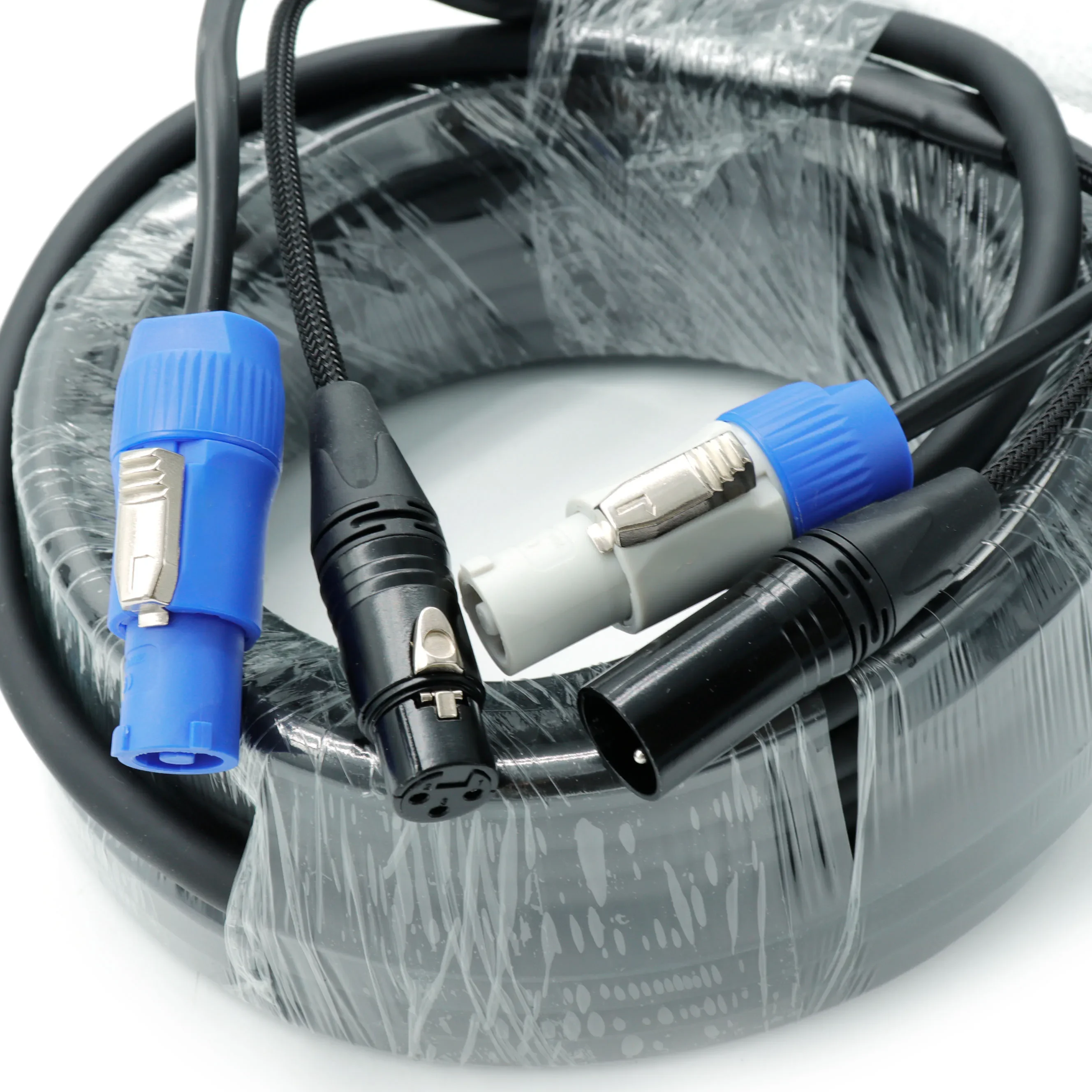 3-Pin PowerCON DMX Combo Cable – Male to Female DMX Connector for Stage Lighting - 1m 1.5m 2m 3m 5m