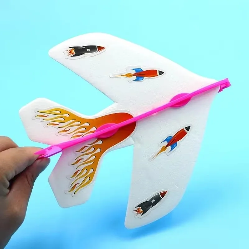 Toy Airplane Hand Pulling Glider Kids Throwing Circling Plane Kids Launcher Glider Catapult Aircraft Outdoor Parent-Child Game