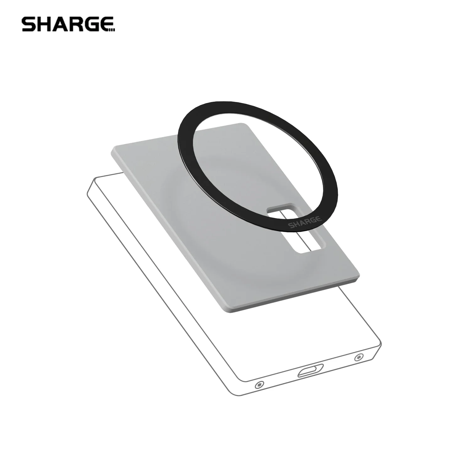 SHARGE Disk Plus Naklejka MagSafe Pierścień magnetyczny Modułowa podkładka magnetyczna do obudowy dysku SSD Plus