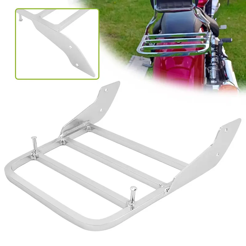 

Motorcycle Chrome Luggage Rack Support Rear Seat Shelf For Honda Shadow Spirit VT750DC VT400 VT600 VT1100 VF250 VF750