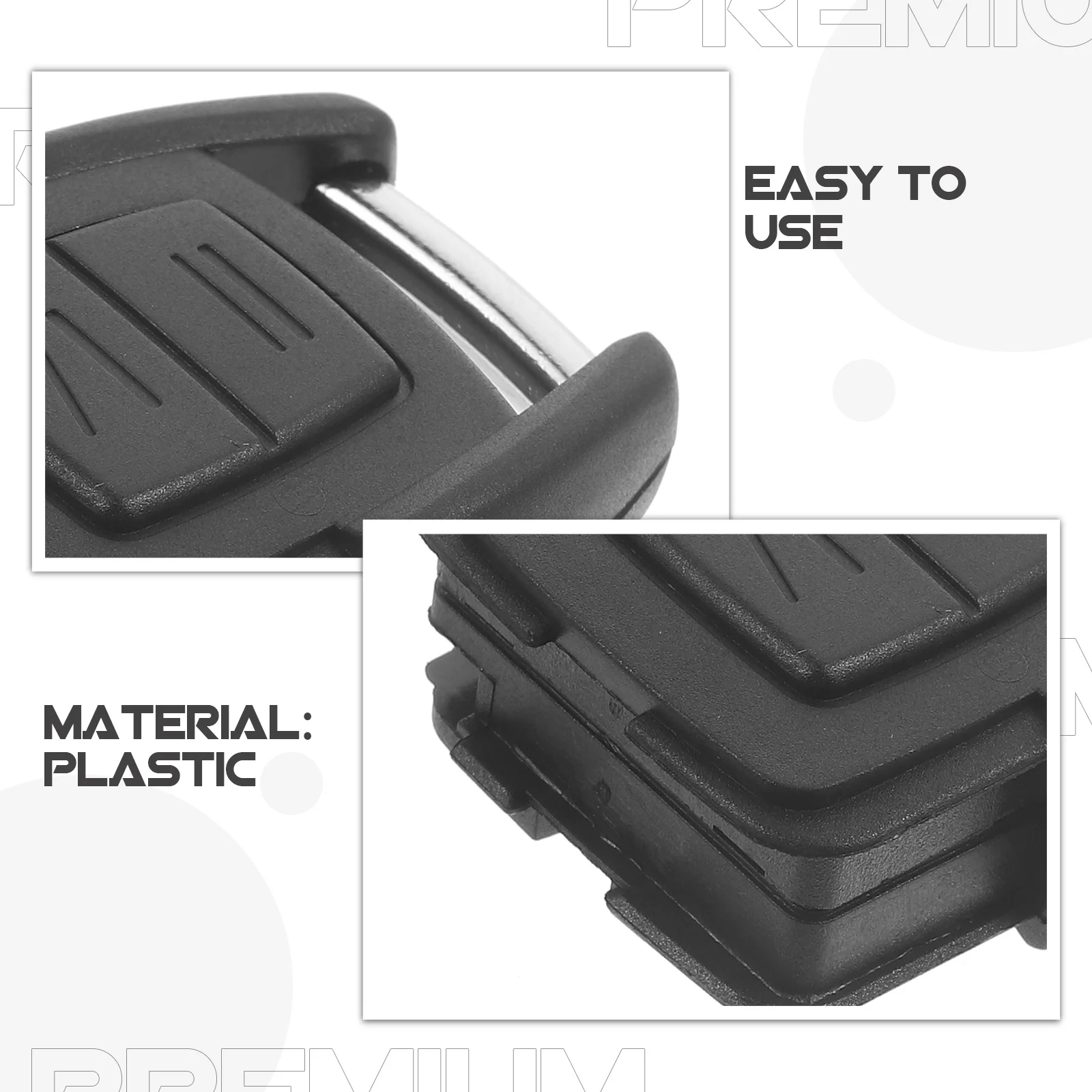 Premium 3 Button Remote Key Fob Shell for Black Corrosion Resistant Uncut Interior Needed Key Shell Case