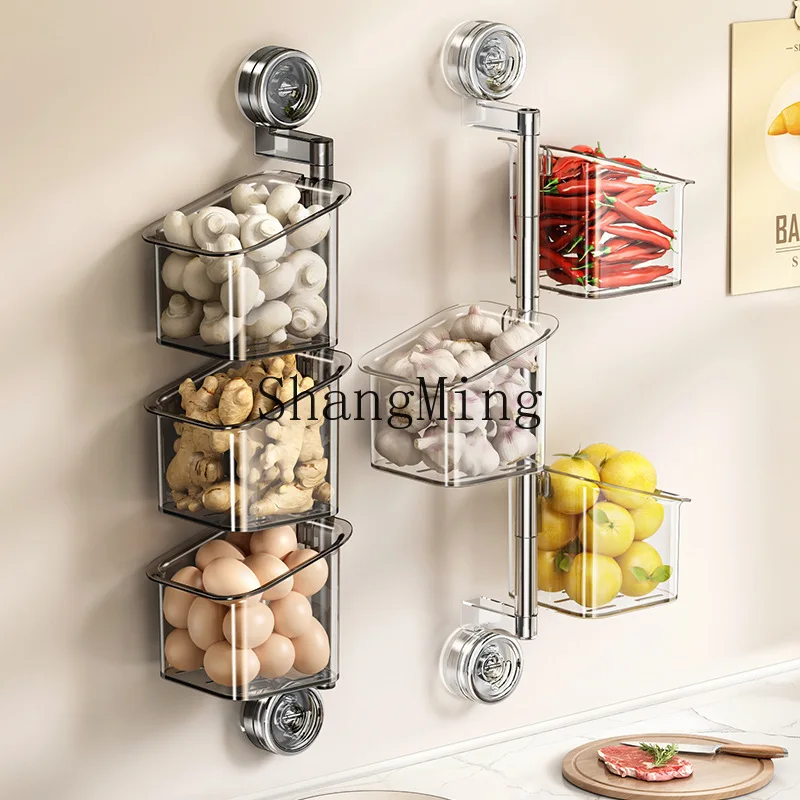 

Настенная полка-корзина CL Box на присосках для хранения имбиря и чеснока, без сверления